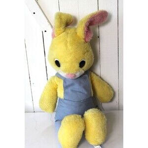 Vintage Toy Jumbo General Mills Animal Fair Yellow Bunny Rabbit 31” Easter 1976